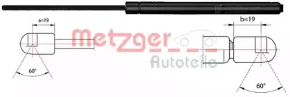 2110483 METZGER Газовая пружина, крышка багажник 2110483 METZGER Газовая пружина, крышка багажник